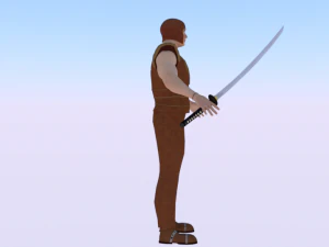 Male Warrior 01 3D Model