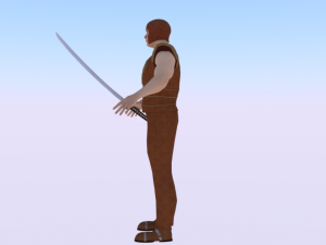 Male Warrior 01 3D Model