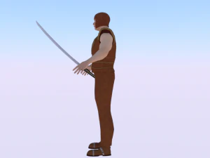 Male Warrior 01 3D Model
