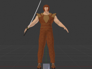 Male Warrior 01 3D Model