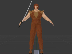 Male Warrior 01 3D Model