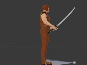 Male Warrior 01 3D Model