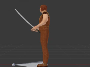 Male Warrior 01 3D Model