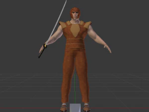 Male Warrior 01 3D Model