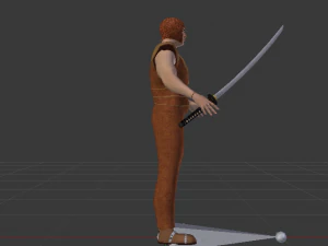 Male Warrior 01 3D Model
