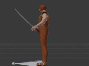 Male Warrior 01 3D Model