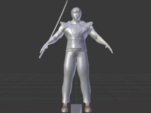 Male Warrior 01 3D Model