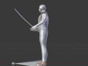 Male Warrior 01 3D Model