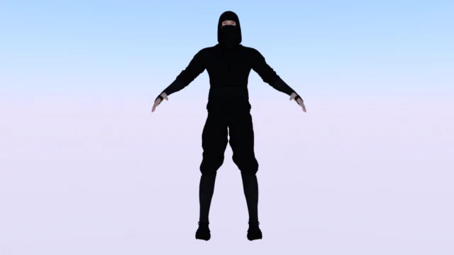 Man Ninja 3D Model .c4d .max .obj .3ds .fbx .stl .blend
