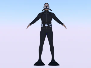 Penyelam Scuba Model 3D