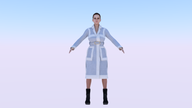 Woman in the Coat 01 Modelo 3D .c4d .max .obj .3ds .fbx .stl .blend 