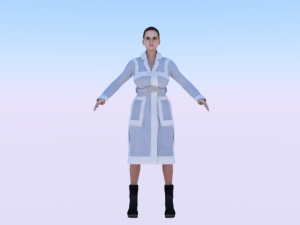 Woman in the Coat 01 3D Модель