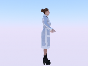 Woman in the Coat 01 Modelo 3D