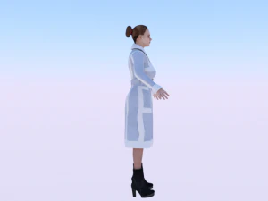 Woman in the Coat 01 3D Model