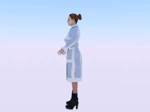 Woman in the Coat 01 3D Model