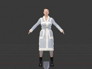 Woman in the Coat 01 Modelo 3D