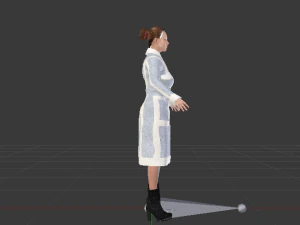 Woman in the Coat 01 3D Model