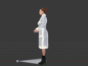 Woman in the Coat 01 3D Model