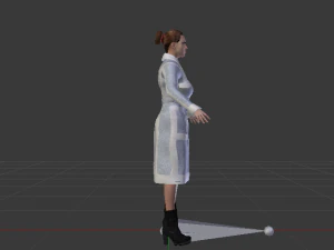 Woman in the Coat 01 3D Model