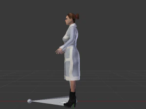 Woman in the Coat 01 3D Model