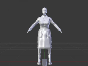 Woman in the Coat 01 3D Model