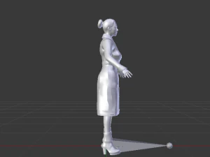 Woman in the Coat 01 3D Model