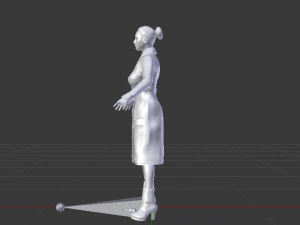 Woman in the Coat 01 3D Model