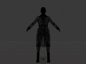 Woman in the Coat 01 3D Model