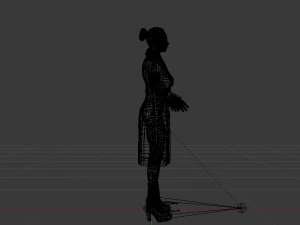 Woman in the Coat 01 3D Model