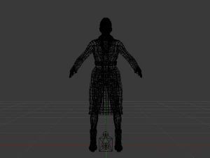 Woman in the Coat 01 3D Model