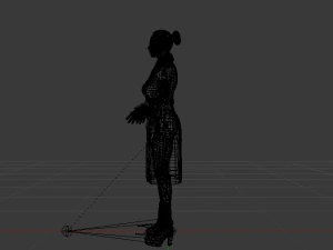 Woman in the Coat 01 3D Model