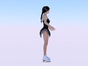 Woman Figure Skater 01 Modèle 3D