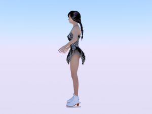 Woman Figure Skater 01 Modèle 3D