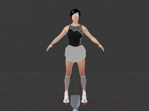 Woman Figure Skater 01 Modèle 3D