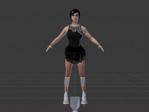Woman Figure Skater 01 Modèle 3D
