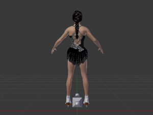 Woman Figure Skater 01 Modèle 3D