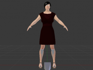 Woman in a Dress 01 3D Model