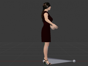 Woman in a Dress 01 3D Model