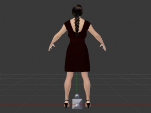 Woman in a Dress 01 3D Model