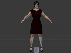 Woman in a Dress 01 3D Model