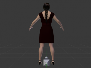Woman in a Dress 01 3D Model