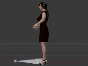 Woman in a Dress 01 3D Model