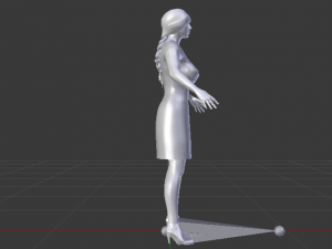 Woman in a Dress 01 3D Model