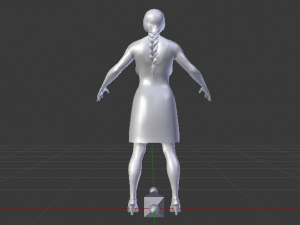 Woman in a Dress 01 3D Model