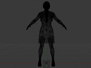 Woman in a Dress 01 3D Model