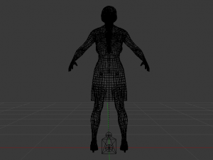 Woman in a Dress 01 3D Model