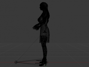 Woman in a Dress 01 3D Model