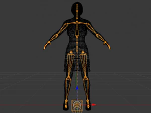 Woman in a Dress 01 3D Model
