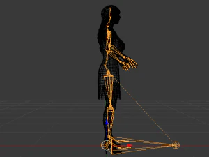 Woman in a Dress 01 3D Model
