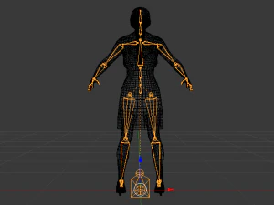Woman in a Dress 01 3D Model